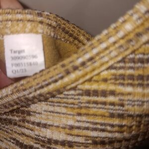 Target Men's Checkered Sweater - Brown and Yellow